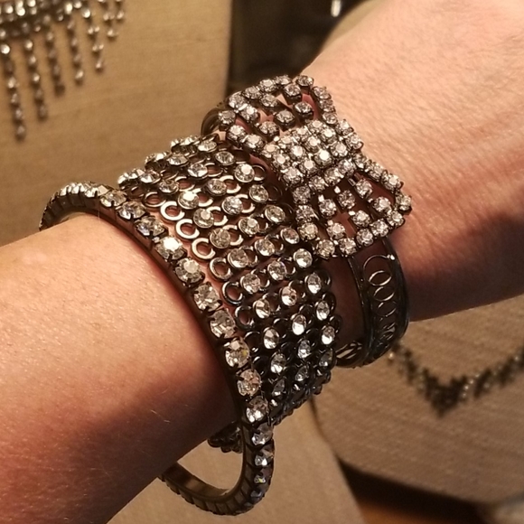 Black & Clear Rhinestone 11-Item Jewelry Bundle - Picture 10 of 16